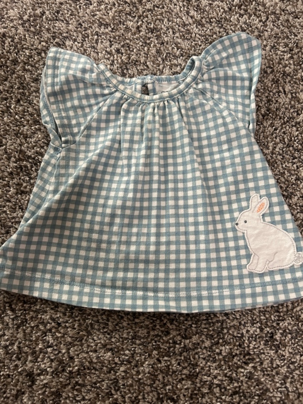 Carter's Blue and White Gingham Dress